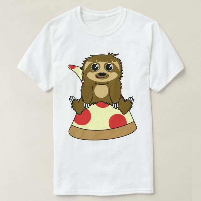 Camiseta Pizza Sloth (Diseño del anverso)