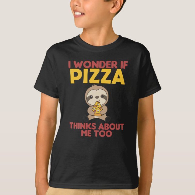 Camiseta Pizza Sloth Pizza Lover Diciendo Divertido (Anverso)