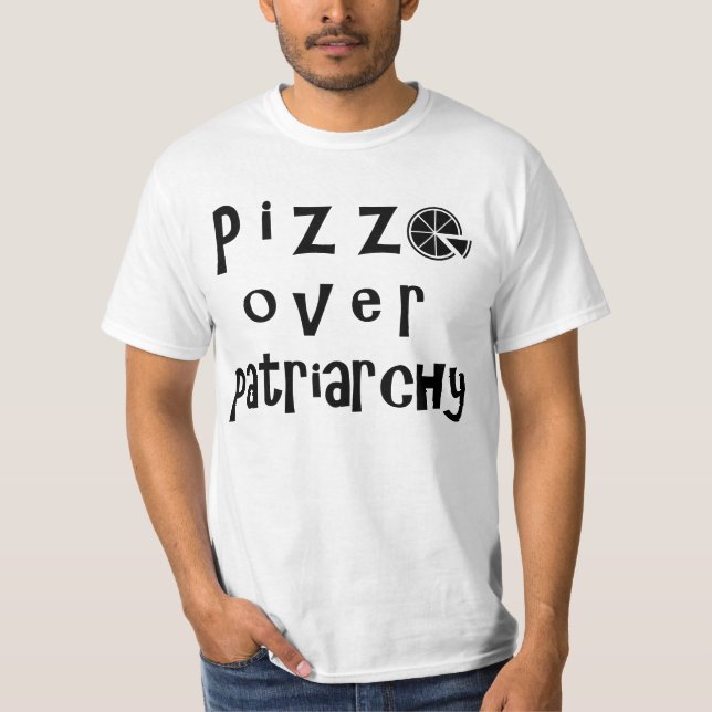 Camiseta Pizza sobre el patriarcado - versión 2 (Anverso)