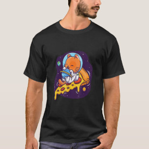 Camiseta Pizza Space Cat  Plato Italiano Pizza