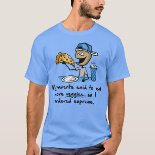 Camiseta Pizza suprema gráfica a la moda Más verduras5641