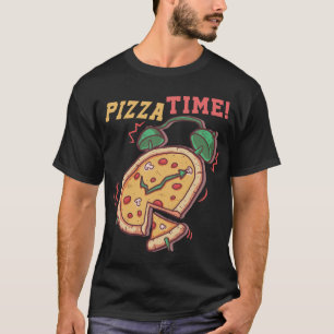 Camiseta Pizza Time Funny Pizza Alarm Clock Pizza Italiana