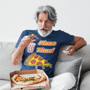 Camiseta Pizza Time Slice de Pepperoni Pizza y bebida suave