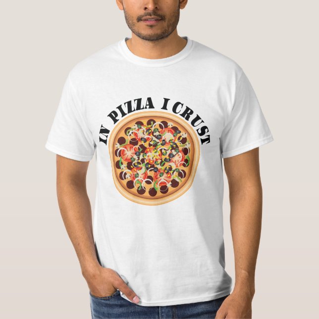 Camiseta Pizza Tshirt - En Pizza I Crust (Anverso)