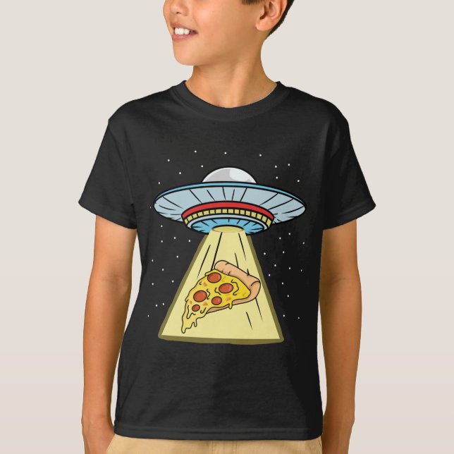Camiseta Pizza Ufo Abducción Pizza Lover (Anverso)
