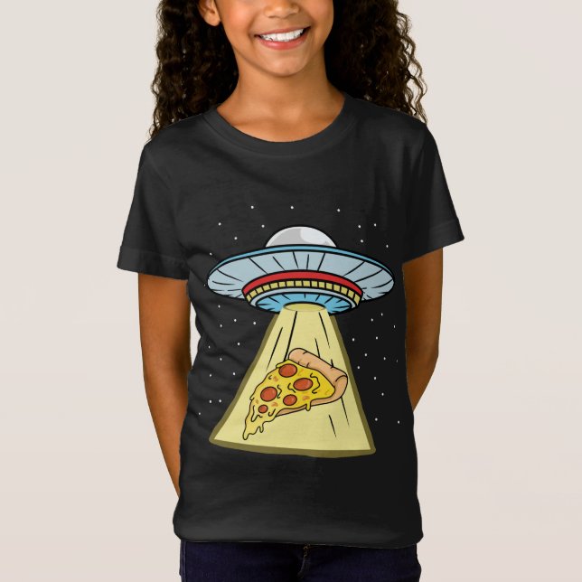 Camiseta Pizza Ufo Abducción Pizza Lover (Anverso)