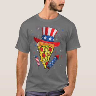 Camiseta Pizza Us Bandera Gorra Firecracker 4 De Julio