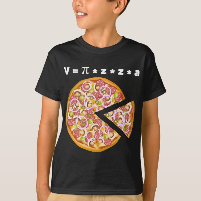 Camiseta Pizza Volume Equation Math Lover (Anverso)