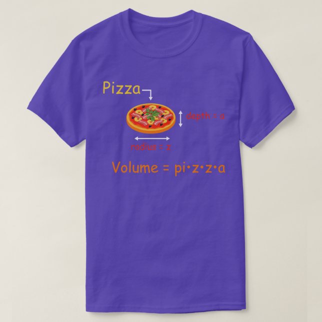 Camiseta Pizza Volumen Matemáticas Estudiantes Maestros de  (Diseño del anverso)