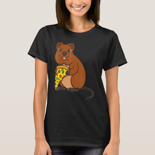 Camiseta Pizza Whisperer Quokka (Anverso)