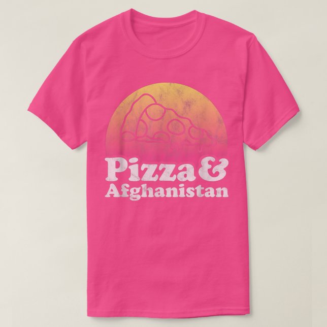 Camiseta Pizza y Afganistán (Diseño del anverso)