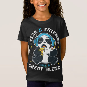 Camiseta Pizza Y Amigos Panda Con Amigo Resumen