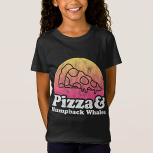Camiseta Pizza y ballenas jorobadas o ballena jorobada