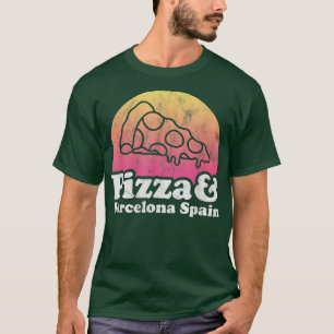 Camiseta Pizza y Barcelona España 