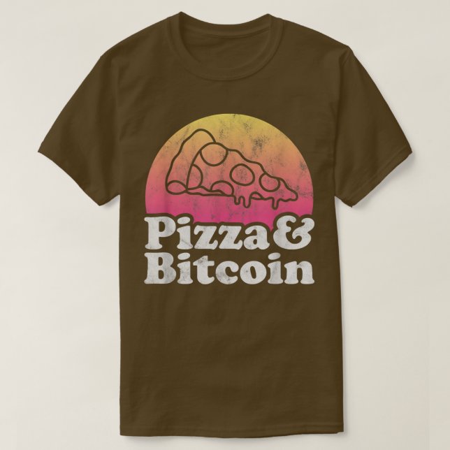 Camiseta Pizza y Bitcoin o Cripto  (Diseño del anverso)