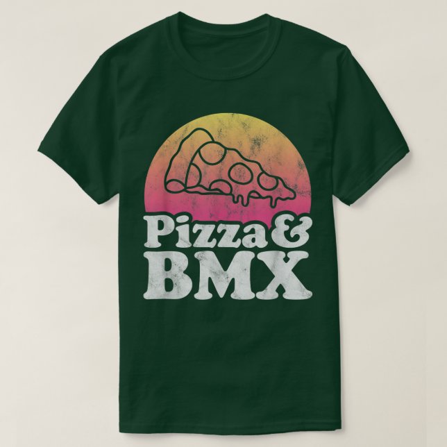 Camiseta Pizza y BMX (Diseño del anverso)