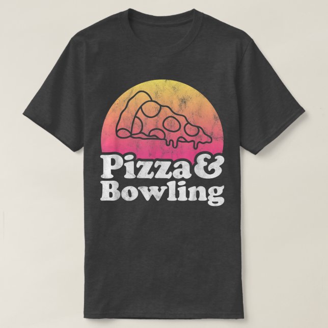 Camiseta Pizza y bolera (Diseño del anverso)