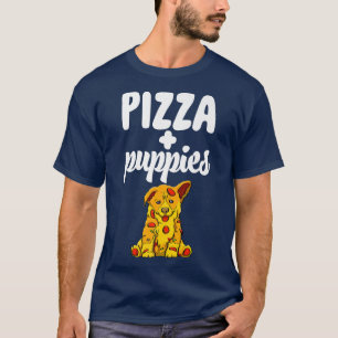 Camiseta Pizza y Cachorros aman a mujeres graciosas amantes