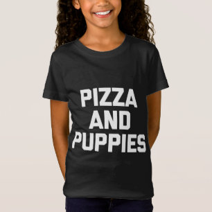 Camiseta Pizza y cachorros graciosos diciendo novelas de pe