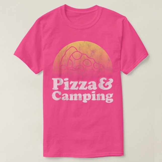 Camiseta Pizza y camping  (Diseño del anverso)