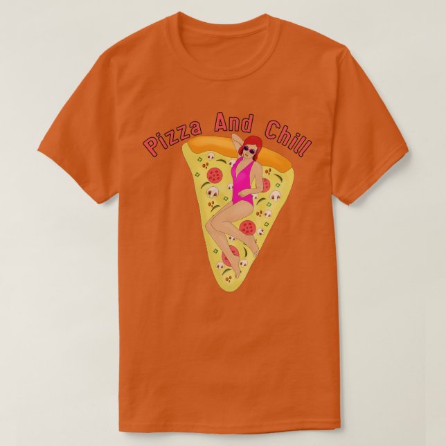 Camiseta Pizza y Chill (Diseño del anverso)