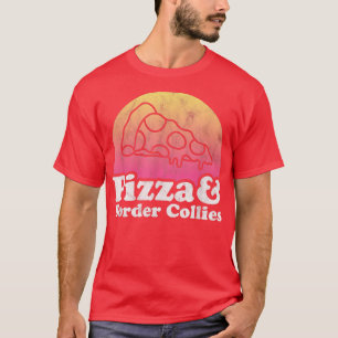 Camiseta Pizza y collies de borde o collie de borde