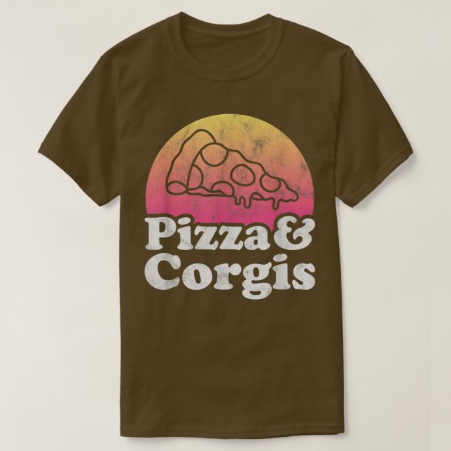 Camiseta Pizza y Corgis o Corgi  (Diseño del anverso)