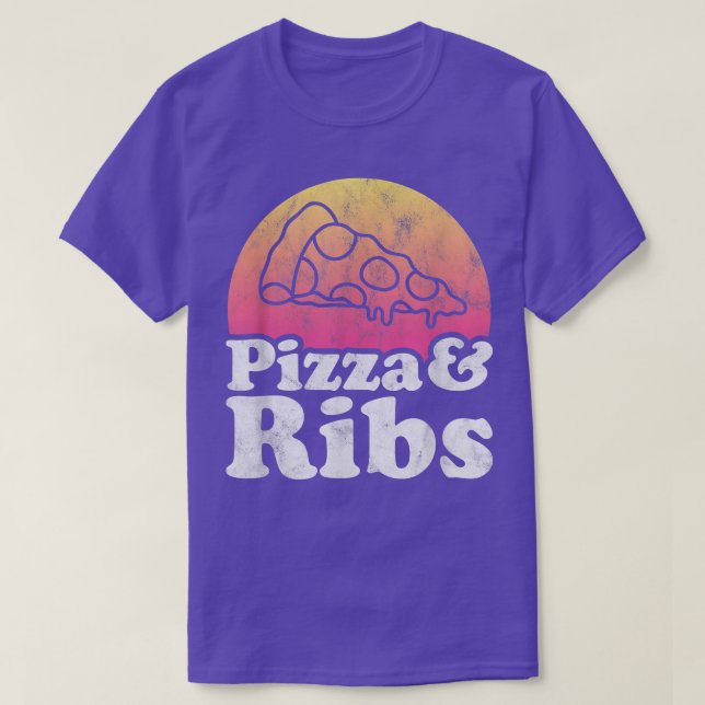 Camiseta Pizza y costillas  (Diseño del anverso)