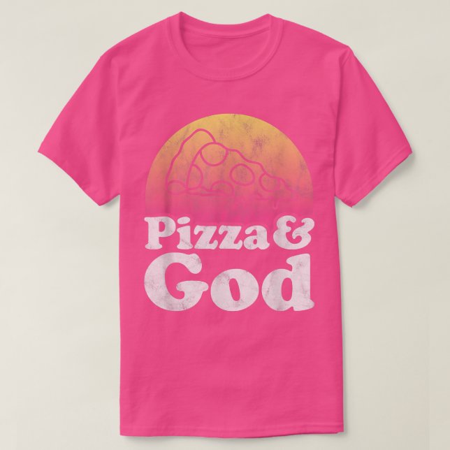 Camiseta Pizza y Dios o Jesús  (Diseño del anverso)