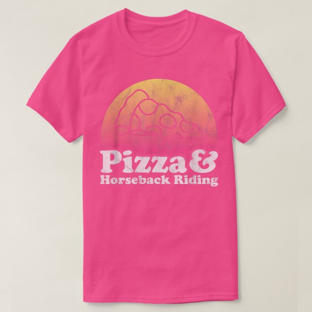 Camiseta Pizza y equitación  (Diseño del anverso)