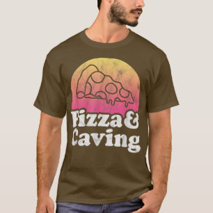 Camiseta Pizza y espeleología o cuevas 