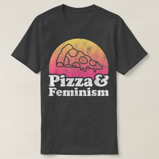 Camiseta Pizza y feminismo  (Diseño del anverso)