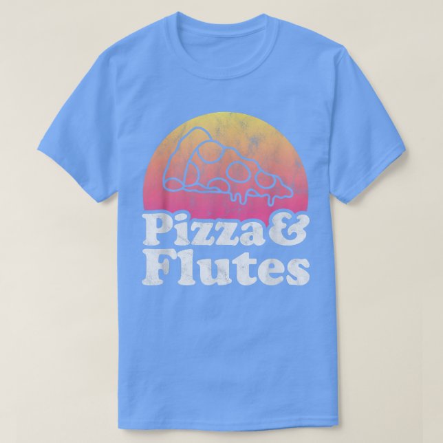 Camiseta Pizza y flútas o flauta  (Diseño del anverso)