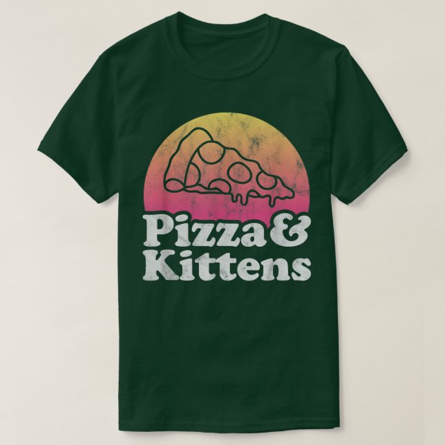 Camiseta Pizza y gatitos o gatitos  (Diseño del anverso)
