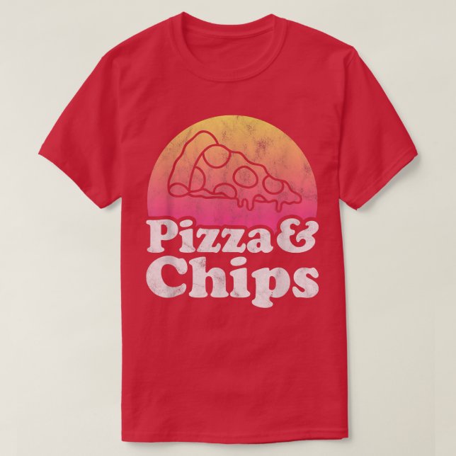 Camiseta Pizza y gatos  (Diseño del anverso)