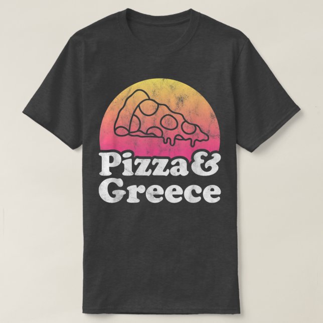 Camiseta Pizza y Grecia  (Diseño del anverso)