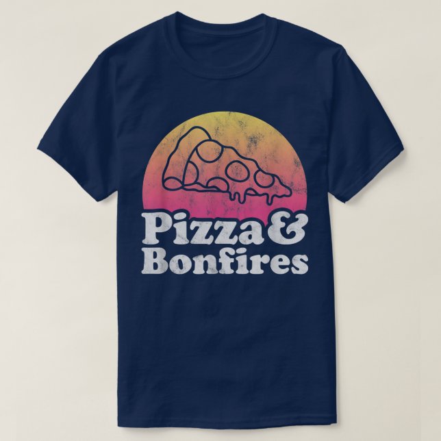 Camiseta Pizza y hogueras o fuego  (Diseño del anverso)