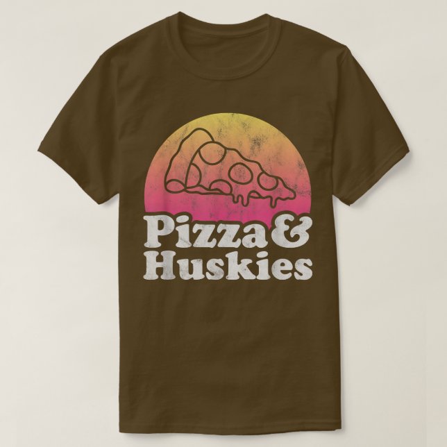 Camiseta Pizza y Huskies o Husky  (Diseño del anverso)