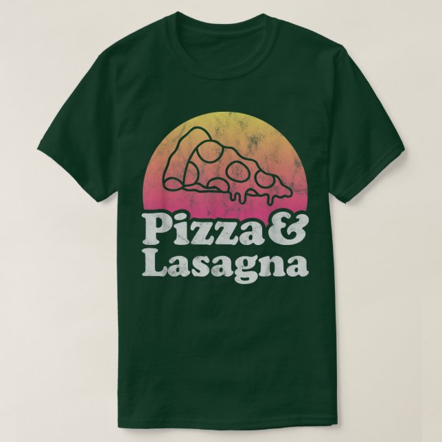 Camiseta Pizza y Lasagna  (Diseño del anverso)