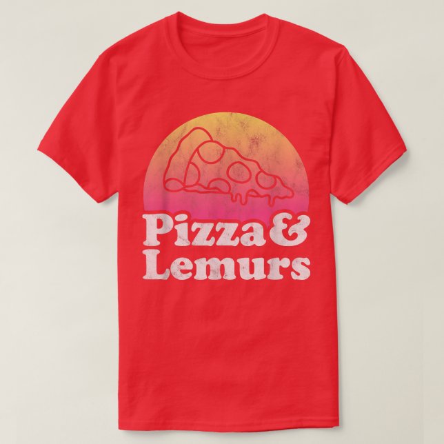 Camiseta Pizza y Lemur  (Diseño del anverso)