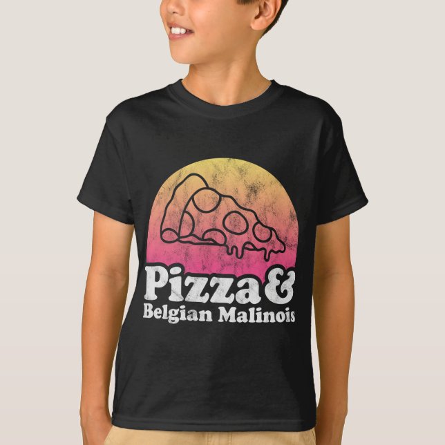 Camiseta Pizza y Malinois belga (Anverso)