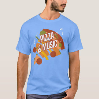 Camiseta Pizza Y Notas De Música Clef Piano Músico 14052949