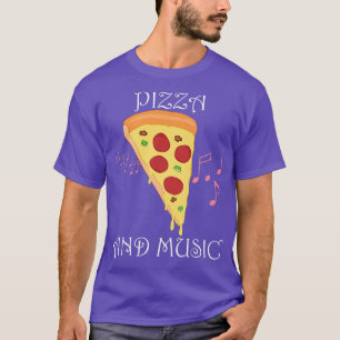Camiseta Pizza y notas musicales Músico Clef Hobby Chef