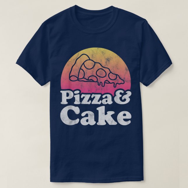 Camiseta Pizza y pastel  (Diseño del anverso)