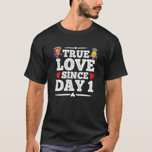 Camiseta Pizza y piña Amor verdadero desde el primer día