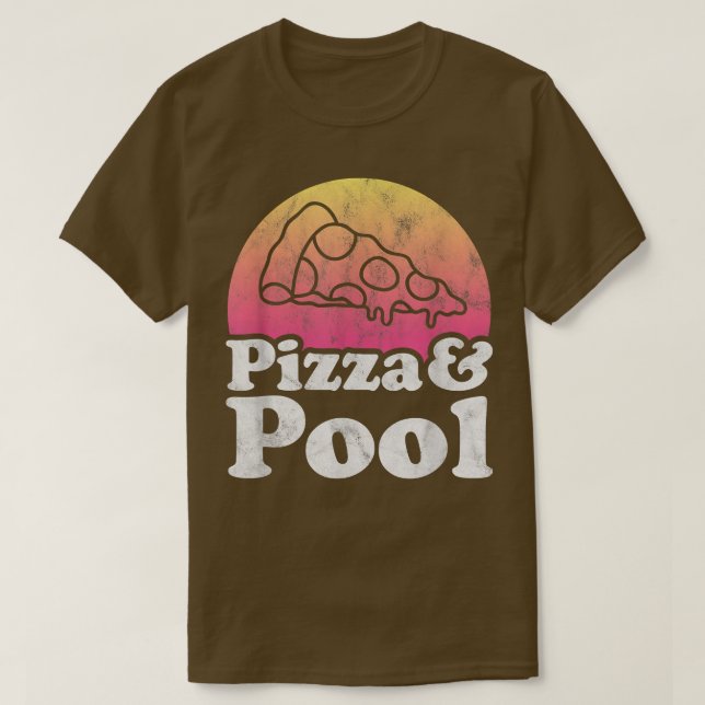 Camiseta Pizza y piscina  (Diseño del anverso)