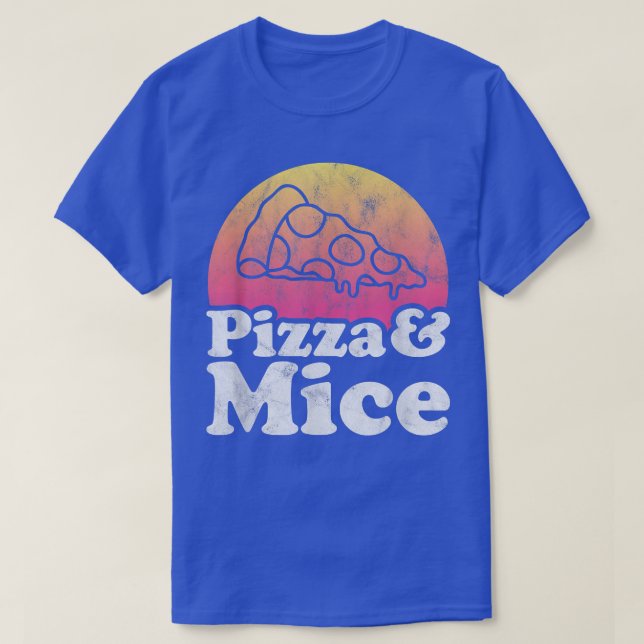 Camiseta Pizza y ratón  (Diseño del anverso)