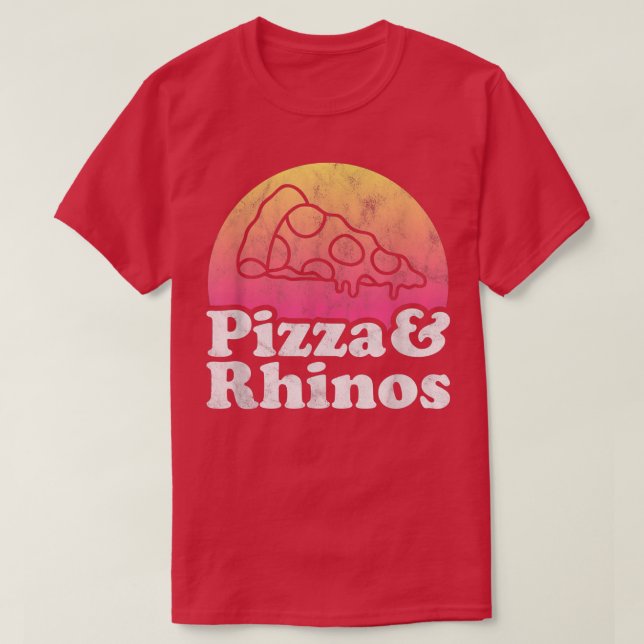 Camiseta Pizza y rinocerontes o rinocerontes rinocerontes  (Diseño del anverso)