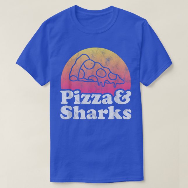 Camiseta Pizza y tiburones o tiburones (Diseño del anverso)