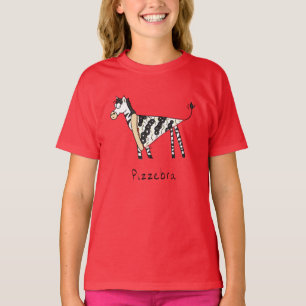 Camiseta Pizza Zebra Cute Kids Personalizado
